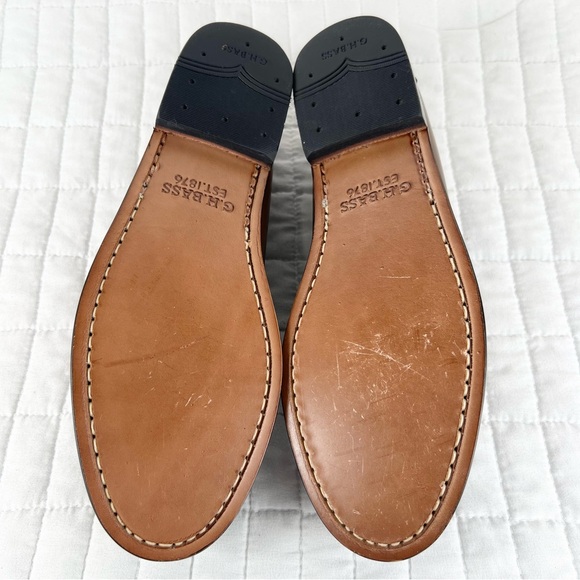 Madewell X G.H.BASS Esther Kiltie Tassel Weejuns Loafers Cognac Brown Size 7.5 - Picture 11 of 12